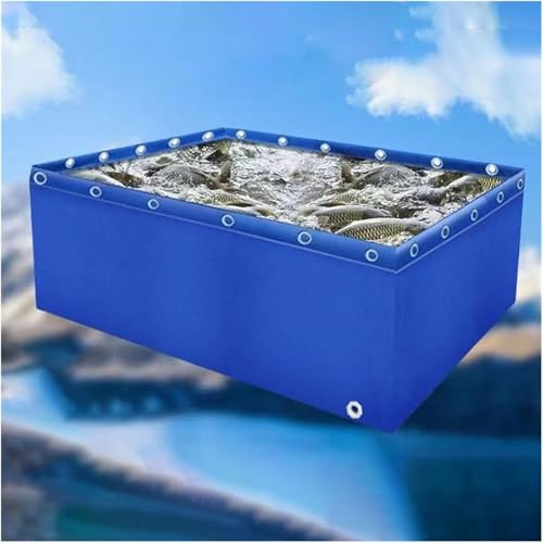 Bassin à Poissons en Toile PVC Portable Grand Bassin De Piscine D'Aquarium Piscine De Stockage d'eau d'urgence Pliable Autoportant pour Poissons Rouges Koi Bache pour Bassin,01,200 * 100 * 70cm