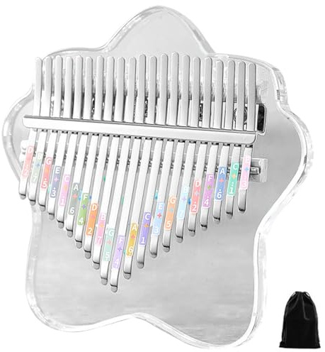 Kalimba Daumenklavier, 21 Tasten, Acryl-Fingerklavier mit 3 Modi, einfach zu spielen, satter Klang, ideal für Anfänger und Musiker