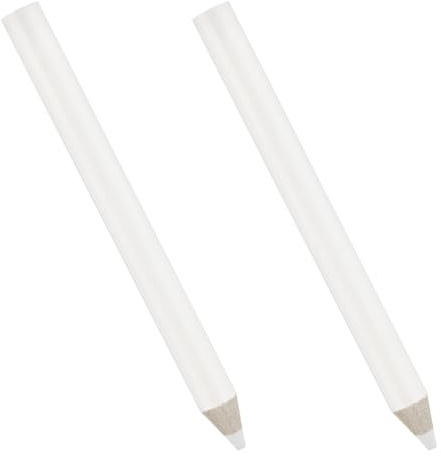 Tabanzhe 2 Pcs Nail Whitening Pencil, 2-in-1 White Nail Pencil French Manicure Pen with Cuticle Remover Cap for DIY Nail Art