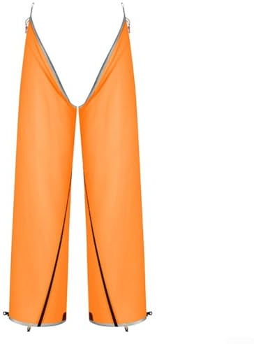 20D Nylon Rain Pants for Outdoor, for Ultra-Lightweight Hiking Waterproof Rainwear with 5000mm Water Pressure Resistance, Full-Length Zipper Rain Trousers, Compact(Orange)
