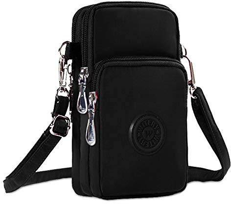 WITERY Small Crossbody Bags for Women - Waterproof Crossboby Purses Mini Shoulder Bag with Adjustable Strap, Nylon Arm Bag Cell Phone Purse Pouch for Travel