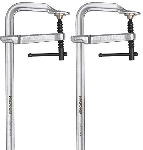 MAXPOWER Heavy Duty F Clamp 12-Inch x 4-3/4-Inch Throat (300 x 120mm Throat),Pack of 2