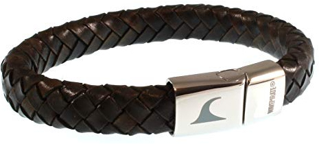 WAVEPIRATE® Echt Leder-Armband Tarifa OV Dunkelbraun Männer Herren