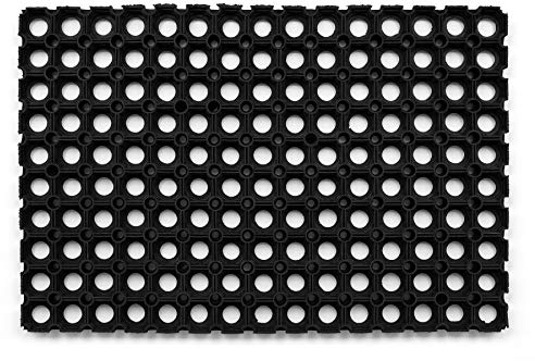 rugsx Fußabtreter Gummi - Gummimatte außen und innen - Matte mit robuster Ringgummistruktur - Größe auswählen 100x150 cm