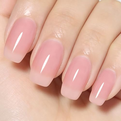 YTD Likomey UV Gellack Nagellack Gel,15ml Nude Rosa Transluzent Jelly Soak Off Nagelgel Maniküre Hautfarbe Gel Nail Polish,LS05