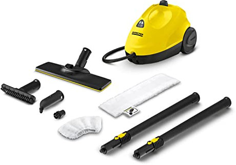 Kärcher SC 2 EasyFix - Pulitore a vapore compatto pronto in 3 minuti, 1600W, Accessori, panno Easyfix inclusi, Con filtro Anticalcare, Giallo/Nero