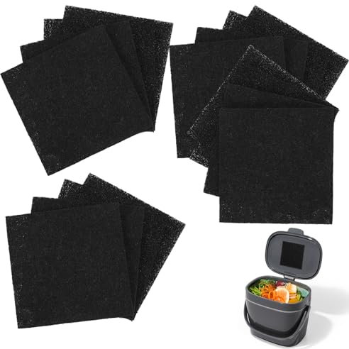 Lot de 16 filtres à compost - Filtre de cuisine - Filtre à compost - Poubelle de cuisine - Composteur de cuisine - Filtre pour poubelle bio, filtre à compost