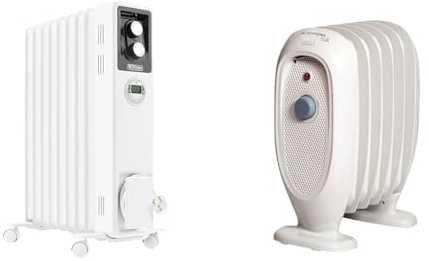 Dimplex X-078117 2kW Portable Eco Radiator, Oil Free Column Heater, Freestanding Electric Heating Unit & OFRB7N Eco Chico Mini Radiator, Oil Free Column Heater, Freestanding 700w Electric Heating Unit