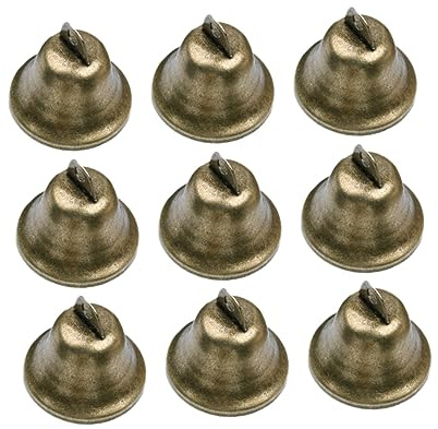 PRETYZOOM Campanilla De Bronce Vintage 38mm 35 Piezas Accesorios De Manualidades Decoración Navideña Ligera y Resistente Adecuado para Fiestas y Collares De Mascotas