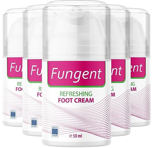 Fungent Creme | pommade de soin des pieds et des ongles pour une utilisation quotidienne | 5 x distributeur à pompe de 50 ml