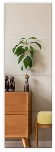 Vasemouh Specchio da Parete,Specchio Adesivo Antideflagerante per Camera da Letto, Soggiorno, Bagno, Specchio A4,4 Pezzi