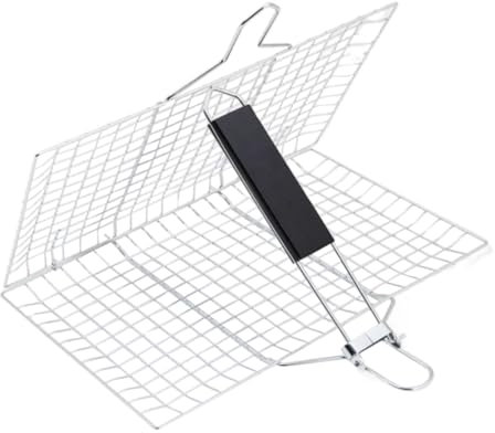 CANIGHT Bbq-picknick-grillgestell Tragbarer Grillkorb Hochwertiges Material Fischgrillkorb Zum Kochen Im Freien