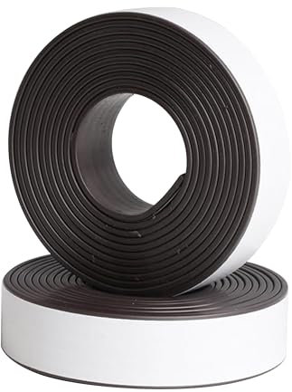 Strisce magnetiche autoadesive, 2 rotoli di nastro magnetico A+ B, 20 mm x 2 m, magneti adesivi forti per magneti, cartelli, pittogrammi, materiale di presentazione, lavagna bianca