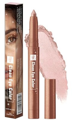 Lidschatten Stift Wasserdicht Hochpigmentierter Lidschatten Langanhaltend und Glatt|Schimmerndes Finish Make-up Für Faltenfreie Augen Vegan Creme Bronze 1.5g (#3)