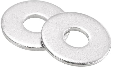 sourcing map 20 rondelle piatte M10, in acciaio inossidabile 304, 10,5 mm ID x 30 mm OD x 2,5 mm di spessore per viti a bullone, riparazione di fabbriche, cucine, negozi e costruzioni all'aperto,