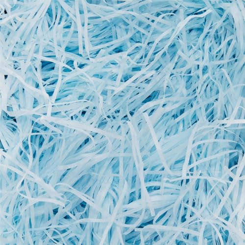Strimlat papper för presentaskar, korgar och förpackning, 1 kg (blå)