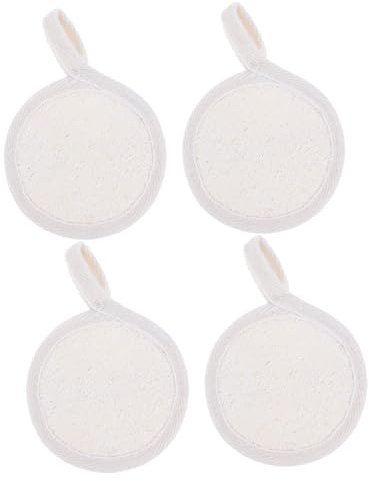 COLLBATH 4 Stück Luffa-peeling-pads Für, Schrubbschwamm, Peeling-körperwäscher, Tücher Für Und Männer, Mitesserentfernung Und Ölkontrolle, Tägliche Hautpflege, Bad Und