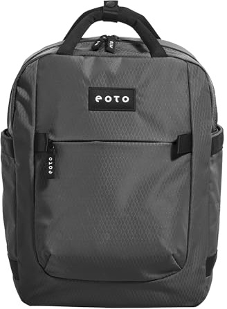 eoto Rucksack SMALL16 Stein Grau, Daypack für Uni, Reisen, Job und Freizeit, nachhaltig, ergonomisch, wasserabweisend, Multifunktions-Rucksack, Lifestyle Rucksack, Damen, Herren, 16 L