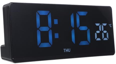 Alipis Reloj Despertador Digital LED de Escritorio Temperatura