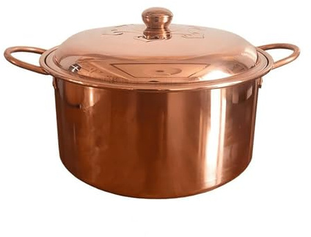 forestalk Extra dicker Hot Pot handgefertigtes Kupfer, Kupfer, Vintage-Kochtopf, Kochgeschirr, handgefertigte Shabu-Lammsuppe (Größe: 28 cm)