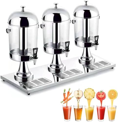 Distributore di bevande con anima di ghiaccio e vassoio antigoccia, fontana in acciaio inox, per feste, buffet, catering, grande capacità per intrattenimento