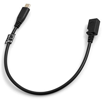 System-S USB 3.1 Type C Kabel Stecker zu Micro USB 2.0 Buchse Eingang Converter Adapter Datenkabel Ladekabel Verlängerung 28 cm