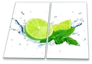 Herdabdeckplatte Abdeckung Ceranfeld Abdeckplatte Schneidebrett 2-Teilig 60x52 Lemon Grün Spritzschutz Glasplatte Ceranfeldabdeckung Schutz Herdschutz Sicherheitsglas Glasschneidebrett 2x30x52