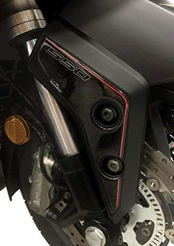 Resin Bike Aufkleber für Motorrad Kompatibel mit Kymco Ak 550 2017-2026. Kotflügel vor Stößen und Kratzern. Aufklebersatz 3D-Harzklebstoff - Stickers Made in Italy