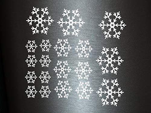 1 x 19 Plott Aufkleber Schneeflocken 3 Weihnachten Fenstertattoo Winter Deko