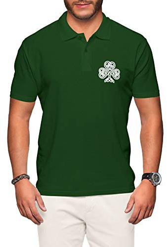 Irland Rugby-Poloshirt – Irisches Jersey, kurzärmeliges Oberteil, grünes gesticktes Abzeichen – für Herren-Polo-T-Shirts, Ärmelshirt