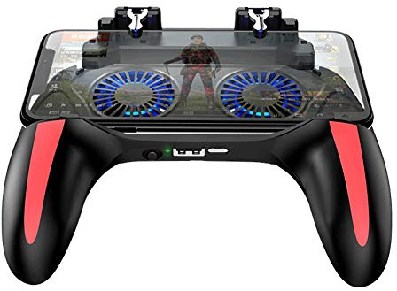 Gamepad per smartphone, controller di gioco ricaricabile per telefono cellulare con doppia ventola di raffreddamento, maniglia da gioco ausiliaria per giochi per smartphone iOS/Android (2500 mah)