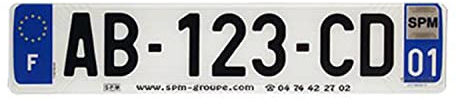 BANDE PLAQUE IMMAT. NR SPM BLANCHE 520X110 AUTO - DEPT 54 - SUR COMMANDE (X10)