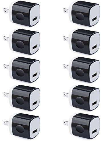 Wall Adapter 10 Pack,UorMe 1A 5V Single Port Charger Power USB Plug Charging Cube Block Box Compatible iPhone 14 13 12 SE 11, Galaxy S23 Ultra S22 S21 FE S10e S9 A13 A03s A71 A51 Note20 Google 8A 7A
