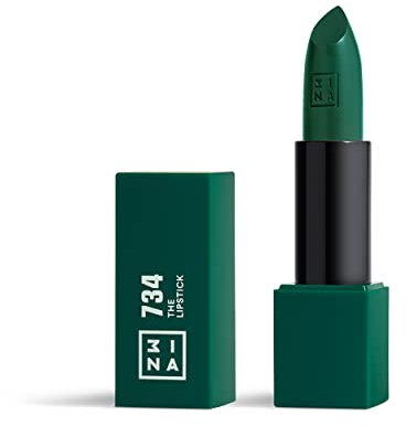 3INA MAKEUP - Vegan - The Lipstick 734 - Grün Matte - Lippenstift Matt - Hochpigmentiert Lippen-Stift - Mattiert Intensive Farbe - Cremig Vanille-Duft - Cremige Texture - Cruelty Free