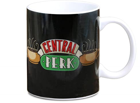 Logoshirt® Friends Central Perk Porzellan Tasse, 300 ml | Spülmaschinenfest, Mikrowellengeeignet, Farbige Geschenkverpackung, Offiziell lizenziertes Design