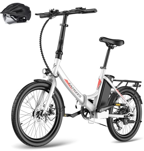 Fafrees F20 Light Bicicletta elettrica pieghevole da 20 pollici, bici elettrica da uomo 36 V 14,5 AH, bici da 250 W 120 kg, Ebike da donna max. 25 km/h, bicicletta pieghevole (Bianco)