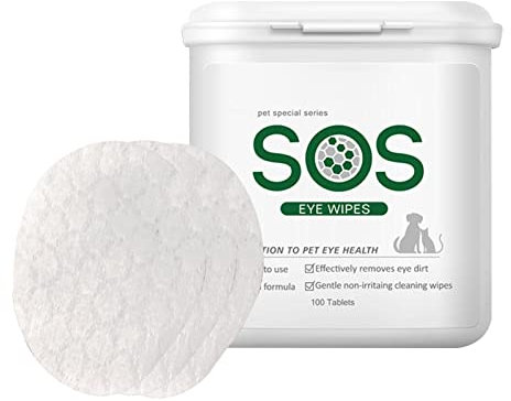Fukamou Lingettes pour Les Yeux des Compagnie,Dog Eye Ear Cleaner Lingettes Tear Stain Remover | Chiot Chien Larme Détachant Lingettes Chien Oeil Oreille Nettoyant