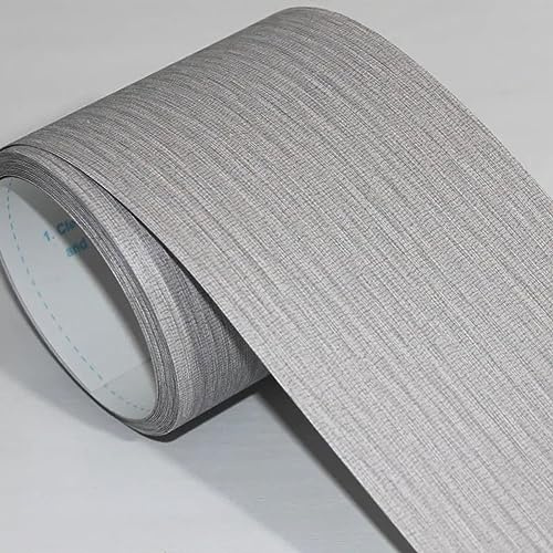 Guest Ruyunlai Tapetenbordüre selbstklebend Vinyl Sockelleiste Dekorative Bordüre Selbstklebende Home Bordüre Küche Tapetenbordüre selbstklebend für Badezimmer Wohnzimmer grau dick 5 8x500cm