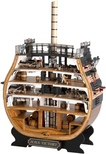 Artesanía Latina - Holzmodellschiff – Englisches Linienschiff, Abschnitt HMS Victory Trafalgar 1805 - Modell 20500, Maßtab 1:72 - Modelle zu Bauen - Anfängerniveau