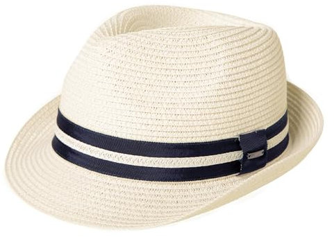 Comhats Summer Fedora Straw Hats for Men Beach Sun Panama Packable Trilby Dress Derby White X-Large XL