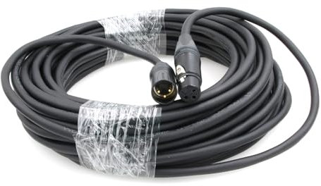 ZBLZGP XLR 3-poliger Stecker auf XLR 3-polige Buchse Mikrofonkabel-Verlängerungskabel für Bühnenlichter, DMX-Signalanschluss (Original 3-poliges XLR-Kabel, 20 m)