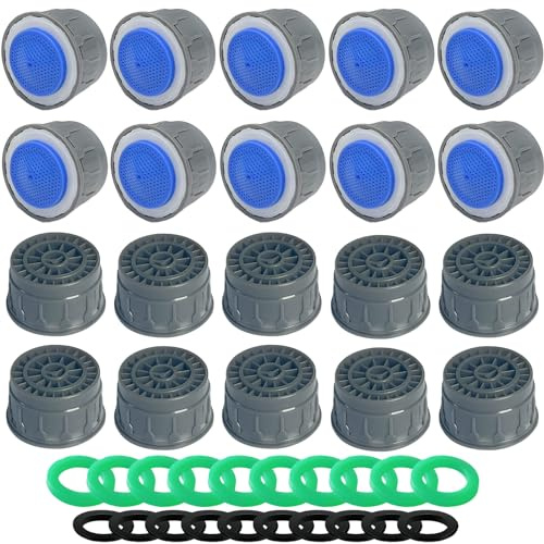 Faucet Aerator 2.2GPM Flow Limiter Insert Faucet Aerator Replacement Part Used for Bathroom or Kitchen Sink Faucet Filter Suitable for Internal and External Thread Faucet Aerators (20 PCS)