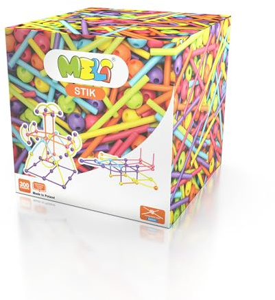 HCM Kinzel Meli Stik 300 Kreativspielzeug - Bunt - 67332 - Konstruktionsspielzeug für kreative Köpfe