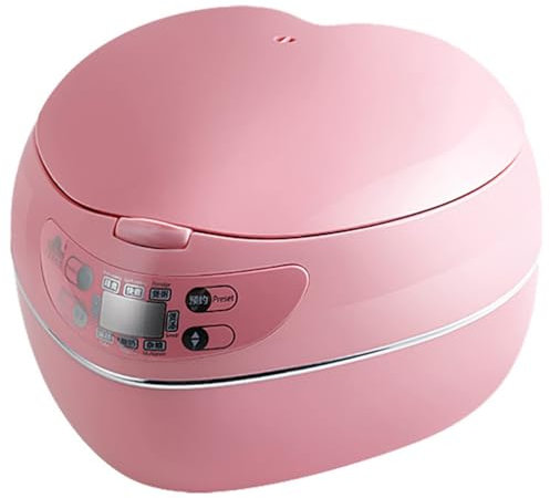small rice cooker Rice Cooker,Peach Heart-Shaped Rice Cooker, Smart 300W Rice Cooker, 1.8L, 1-3, Pan, Constant Temperature Insulation