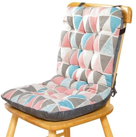 HONGYEMY Liegenauflage Sitzer Stuhl Matte Liegestuhl Outdoor Versorgung Büro Stuhl Sitz Baumwolle Rückenlehne Kissen Balkon Deckchair Auflage(Pink)
