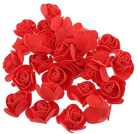 Ciieeo 50stücke Mini-kunstrose Rosenblütenköpfe Kleine Künstliche Rosenblüten Für Bastelarbeiten Und Partydekoration DIY Blumen Kunstblumen Mini-schaumrosen Zum Dekorieren