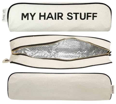 Bag-all Haartasche für Lockenstab & Glätteisen | Haarstyling Organizer Tasche für Frauen & Mädchen | Hitzebeständig | Reisezubehör für Frisuren | Kosmetiktasche Haarprodukte | Creme