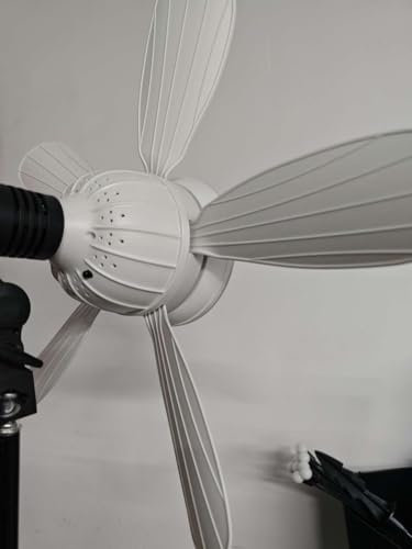 Birnetek® Ventilatore da Soffitto con Luce, Lampadario con Ventilatore Soffitto e Telecomando, 3 Velocità, 5 Pale, 46cm per Camera da Letto, Cameretta dei Bambini(Senza portalampada E27)