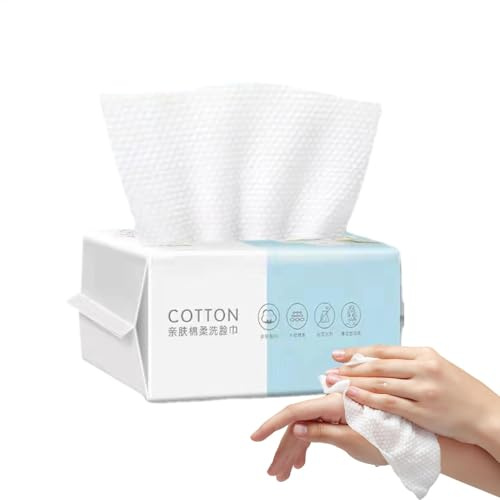 Serviettes cosmétiques super pour la peau sensible | Grandes serviettes de maquillage sans peluches, serviettes de nettoyage de soins du visage pour le soin de la peau, élimination de maquillage