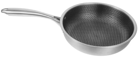 BESTOYARD Padella in Acciaio Inox per Frittata Padella Antiaderente con Motivo Nido d Ape per Colazione all Aperto Casseruola per Uova Fritte Compatibile con Tutti i Fornelli